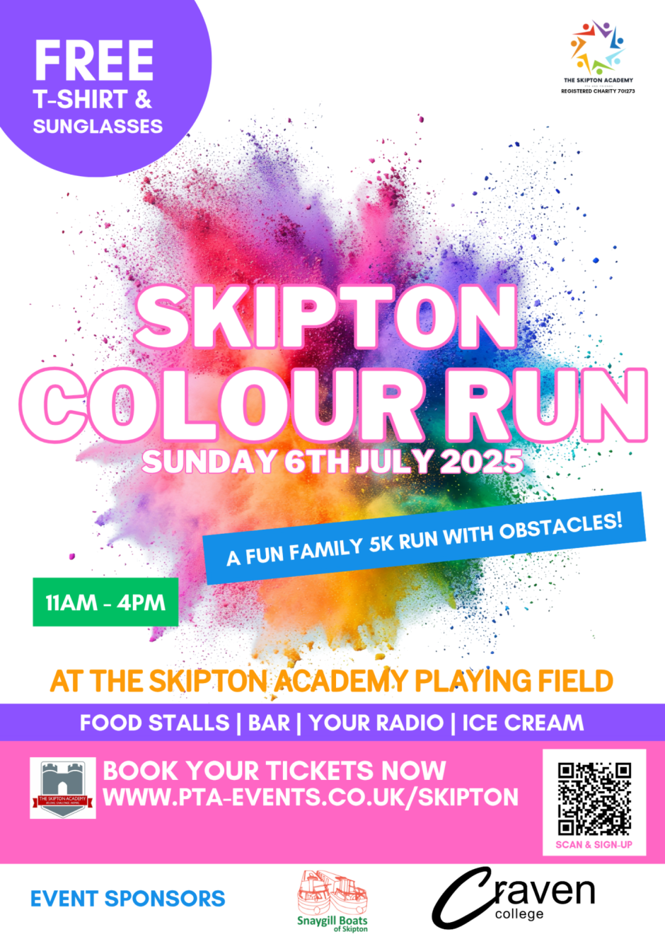 Colour Run Poster with sponsors